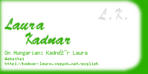 laura kadnar business card